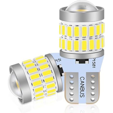 W5W T10 LED Bulbs 12V White 6000K 360° Illumination Pack of 2 (1/5)