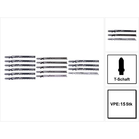 Set lame de scie sabre bois 14 + 1 unités Bosch