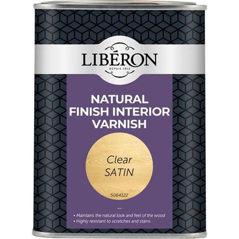 Liberon Natural Finish Interior Varnish Clear Satin 1L