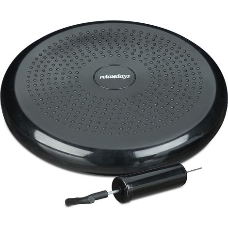 9 x Balance Kissen, 140 kg Maximalgewicht, Balance Pad mit Luftpumpe, Ballsitzkissen mit Noppen, Fitness Kissen, schwarz