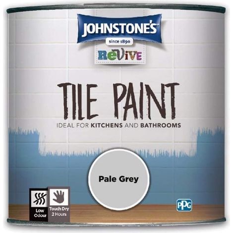 Johnstones Revive Tile Paint for Kitchens & Bathrooms - Pale Grey - 750ml