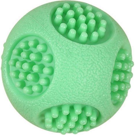 Rubber Pet jouet à macher – Convex Surface Sound Relief – pour nettoyage des dents et jeu interactif – Vert (1/5)