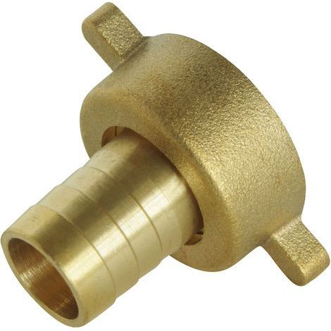 Raccord cannelé droit 2 pièces - tuyau Ø12mm - Ecrou tournant à ailettes 1/2 (1/3)
