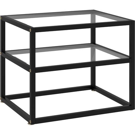 vidaXL Table console Transparent 50x40x40 cm Verre trempé (1/5)