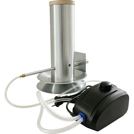 Générateur de fumée froide en acier inoxydable pour barbecue – Avec pompe à air réglable et tuyau 80 cm – Pour fromage, saumon, viande et bacon (1/5)