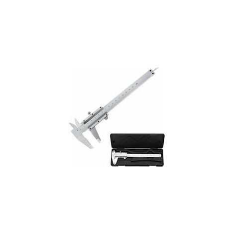 Pied à coulisse analogique en acier inoxydable, 150 mm, précision 0,02 mm – pour mesures extérieures, intérieures et de profondeur – outil de mesure professionnel haute précision (1/5)