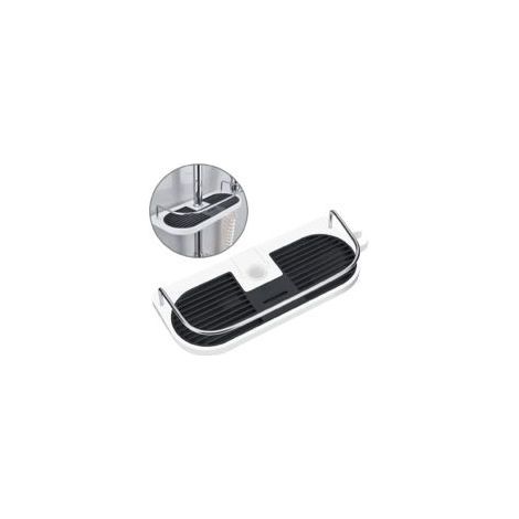 Duschablage ohne Bohren für Duschstangen – Höhenverstellbare Duschablage für Badezimmer, für Duschstangen mit einem Durchmesser von 19 mm oder 25 mm (1/5)