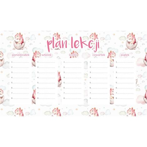 Plan de cours magnétique Dinosaure éclos 30 x 17,5 cm