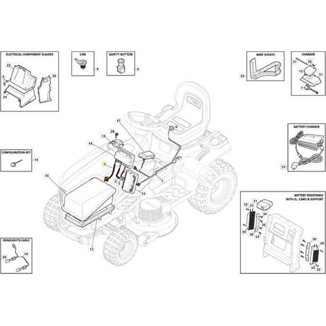 WEICHE BATTERIE-STROMKABEL (BAT-VMS) MP/SD ORIGINAL STIGA - 125065048/0