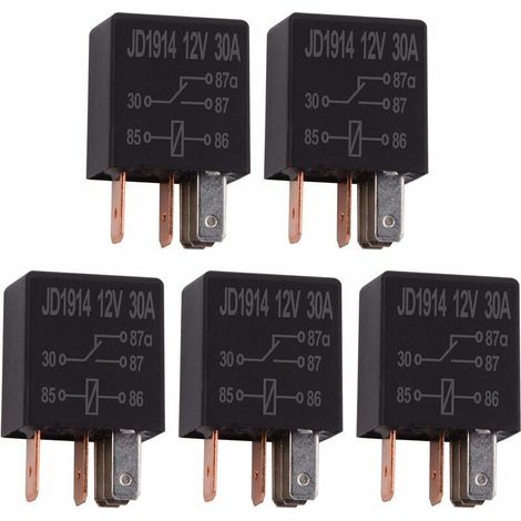 pezzi 12V 30A 5 pin SPDT multiuso per impieghi gravosi standard 5 pin 12VDC relè, relè per auto (1/4)