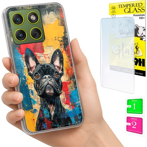 Funda para Motorola Edge 70 con foto, diseño de perro y cristal. (1/5)