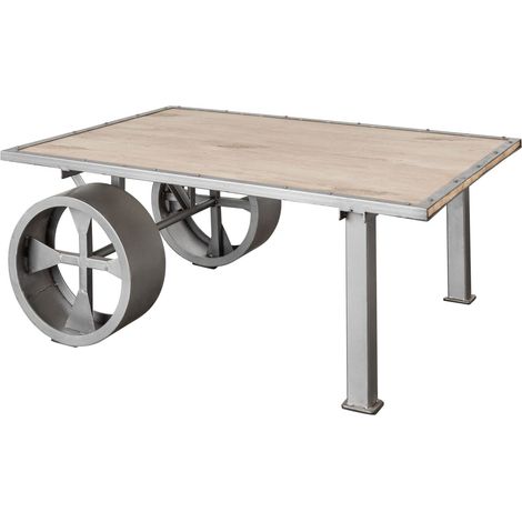 Couchtisch Mango 110x80x43 whitewash lackiert Railway 333 (1/3)