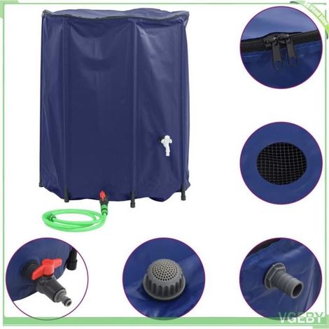 Réservoir d'eau de pluie pliable - FAFEICY - 156005 - 1250 L - PVC - Robinet 3/4" contrôlable (1/5)