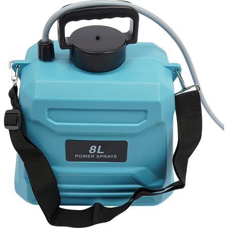 Pulvérisateur à pression de batterie, capacité de 8L, design télescopique, Bleu (1/2)