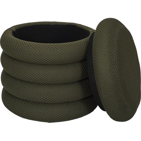 Pouf rangement kaki 37x42x37 cm