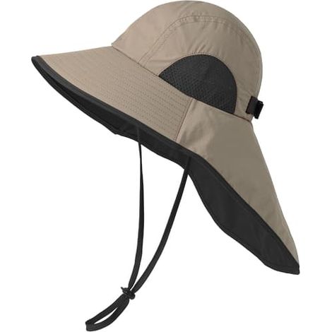 Chapeau de soleil ajustable avec protection de la nuque - Modèle 5 (54-58 cm) (1/5)