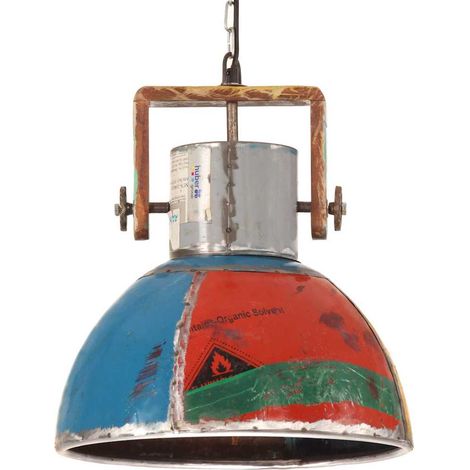 vidaXL Lámpara colgante industrial multicolor E27 25 W 40 cm (1/2)