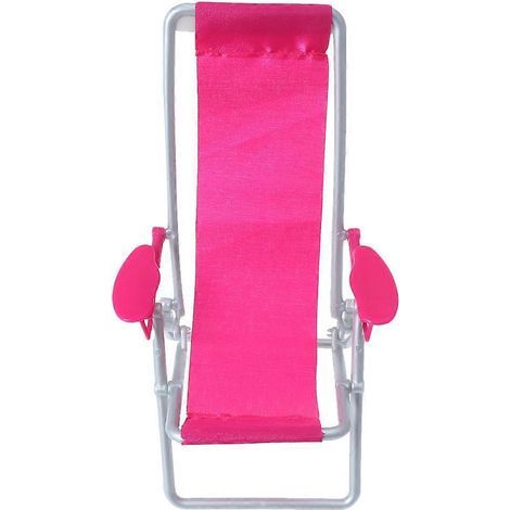 Mini chaise longue pliante en tissu Oxford, petite réplique, réglable, pour maison de poupée. Accessoires pour la maison miniature. (1/3)