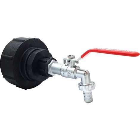 Raccord S100x8 - robinet laiton chromé sortie 20x27 cannelé 15mm (1/2)