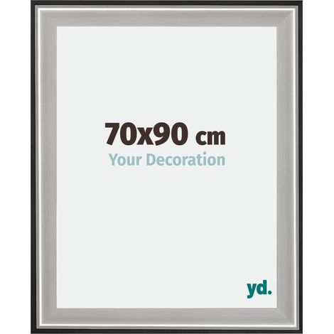 yd. - Cadre photo 70x90 - Noir Argent Poli - Bois - Birmingham (1/5)