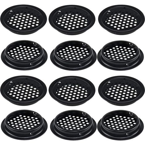 Grille De Ventilation - Acier Inoxydable - Diamètre 53 mm - Pour Armoires Cuisine Placards Abri Jardin - Lot De 12 (1/5)