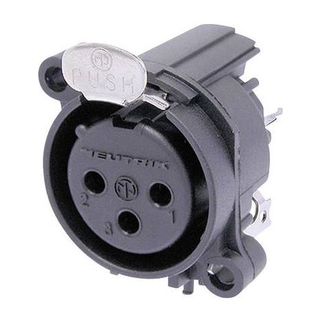 XLR embase femelle, contacts droits Neutrik NC3FAAV1 Nombre de pôles: 3 noir 1 pc(s) (1/2)