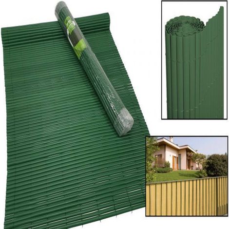 Trade Shop - Gartenzaun Sichtschutz Balkon Gehweg PVC Grün Outdoor 1,5 x 3 m - (1/4)