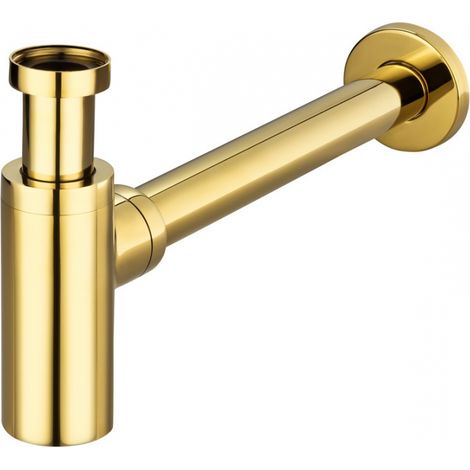 Bagnoclic – Siphon de lavabo droit en laiton – Hauteur réglable 1' 1/4 – Design élégant pour installation visible – Facile à assembler (1/3)