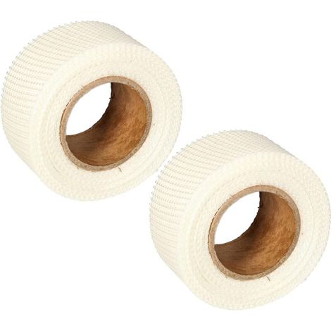 Lot de 2 bandes de recouvrement de joints SizeName en fibres de verre pour plaques de plâtre (50 mm à 20 m) (1/5)