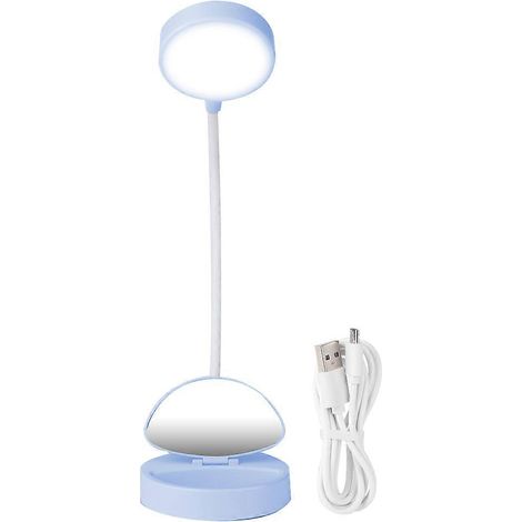 Wiederaufladbare LED-Schreibtischlampe über USB, kompakte Leselampe für Schüler, tragbares Nachtlicht, Miniatur-Tischnachtlicht. (1/5)