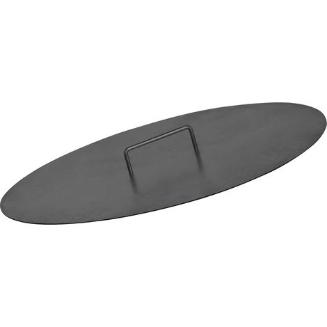 BBQ-Toro Couvercle pour brasero Ø 70 cm Noir Couvercle pour brasero Couverture avec poignée
