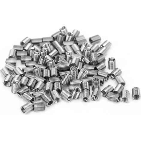 100 Stück Gewindeeinsätze, Reduziermuttern-Reparaturwerkzeug, Edelstahl, M4x0,72,5D (1/5)