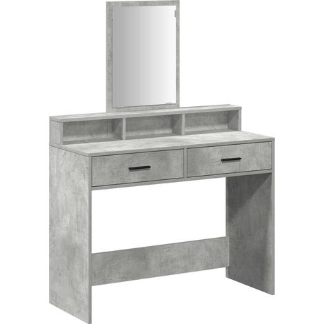 Maison Exclusive - Schminktisch Beton Grau 100 x 41 x 140 cm Holz