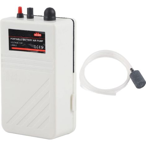 Pompe à Air D'aquarium, Pomper Oxygène Silencieuse Piles avec Pierre Tube De Pêche en Plein Portable Mini Multifonctionnelle Accessoire Pêcheur Bulleur Aquarium Silencieux pour Bac Poissons