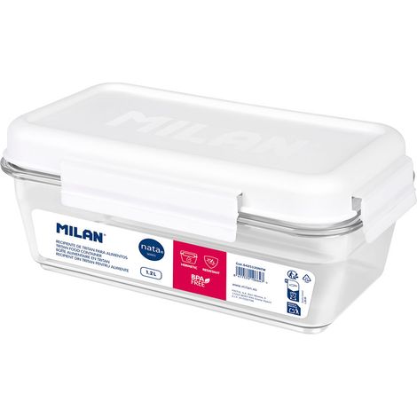 Rechteckige luftdichte 1,2 l Creme de Lunchbox  624 white