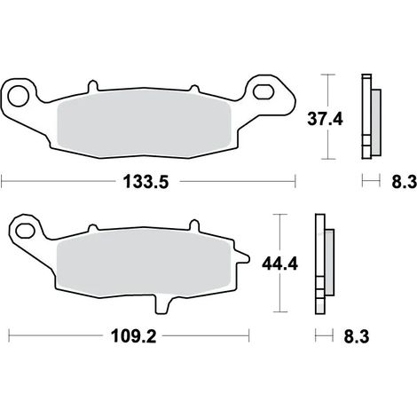 Pastillas de freno TRW ZF KH229 orgánicas para Kawasaki ER5 01-06, ER6 06-16, Versys 650 07-09, KLR 650 95-04, Z 750 04-06, ZR7 99-04, VN 800 96-03, VN 900 06-17, GPZ / ZR 1100 96-98, VN 1500 96-03, V