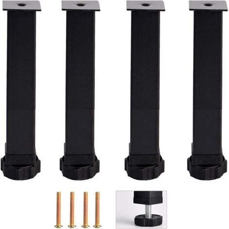 30cm Metal Furniture Legs, Adjustable Furniture Legs, Iron Furniture Legs, Table Legs, Stainless Steel Furniture Support Legs, Bed Legs with Screws for Coffee Tables (1/5)