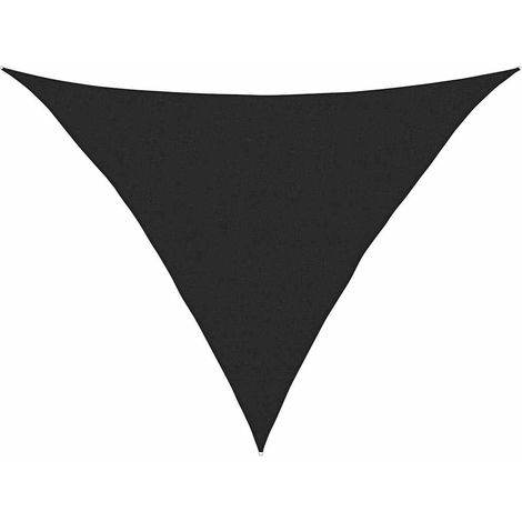 Vela Parasole Telo Ombra Parasole a Vela 160 g/m² Nera 2,5x2,5x3,5 m in HDPE (1/4)