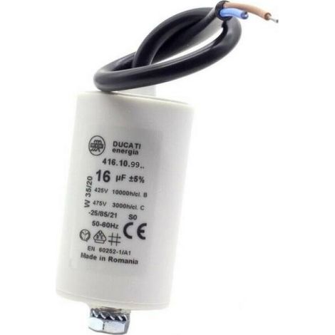 Hayward – Condensateur 16µF pour pompe de piscine – Compatible Max Flo, Powerline Plus, Tristar – Longueur 80mm, diamètre 35mm