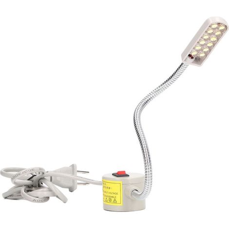 LED-Nähmaschinenleuchte, weiches Licht, Augenschutz, 12 LEDs, starkes Magnetlicht zum Nähen an Werkbänken, 110–240 V (1/5)
