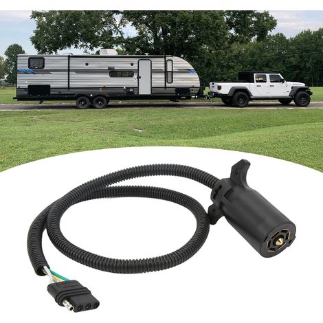 Anhängersteckeradapter, US-Typ 7 auf 4, amerikanischer Stecker und Buchse, Umrüstzubehör für Wohnwagen und Wohnmobile (1/5)