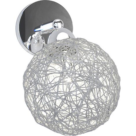 Applique Contemporaneo Orizz Willow Metallo Cromo Diffusore Alluminio 1 Luce G9 (1/4)