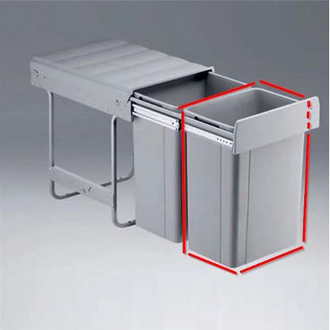 Wesco Ersatzeimer M 8358526-1 26 Liter alugrau, mit Doppelbügel