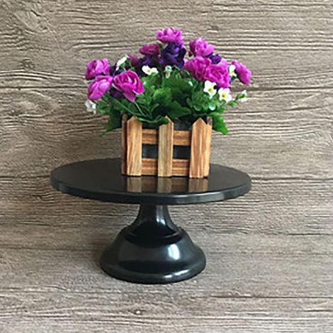 Présentoir à gâteaux rond en métal antirouille, support à gâteaux haut et présentoir à cupcakes pour anniversaires et fêtes (taille M). (1/5)