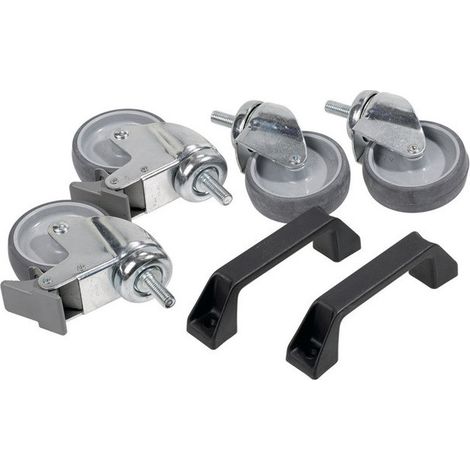 Accesorios para trípode doble 6 piezas. Juego de ruedas y asas