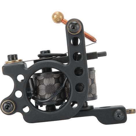 Machine de tatouage à bobine en alliage coulé Multitrous Portable Noir ZZ082-2 pour liner et shader (1/5)