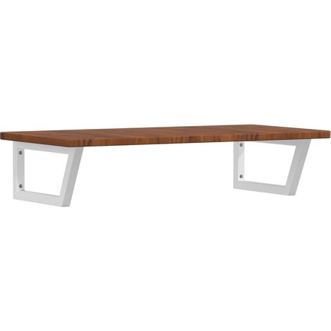 Maison Exclusive - Étagère de vasque murale acier et bois de chêne massif (1/5)