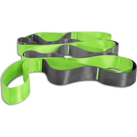 Sangle D Etirement - 12 Boucles Non Elastiques - Pour Yoga Pilates Physiotherapie - 240 X 5 Cm - 1 Piece (1/5)