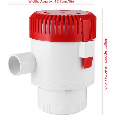 Pompe submersible miniature de 3500 gallons par heure (GPH), 12 V CC, pompe marine à gros volume, pour le pompage d'eau, le drainage et les eaux usées des yachts et navires G3500-01 (1/5)