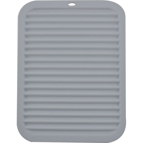 Dessous de plat pour plats chauds, casseroles et poêles, imperméable, 23 x 30 cm, gris, 1 pièce, gris clair (1/5)